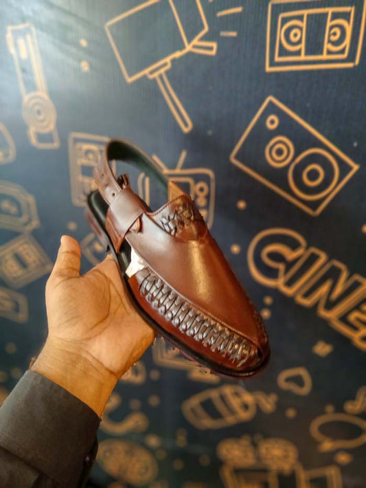 Brown Peshawari Chappal _sku 843