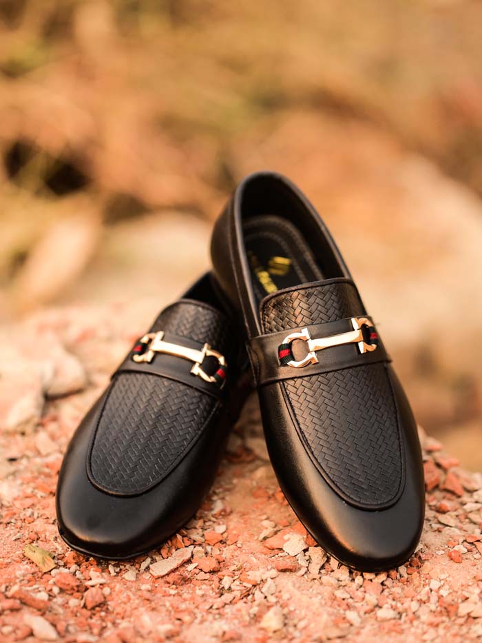 Black Cow Leather Shoes-Sku 31