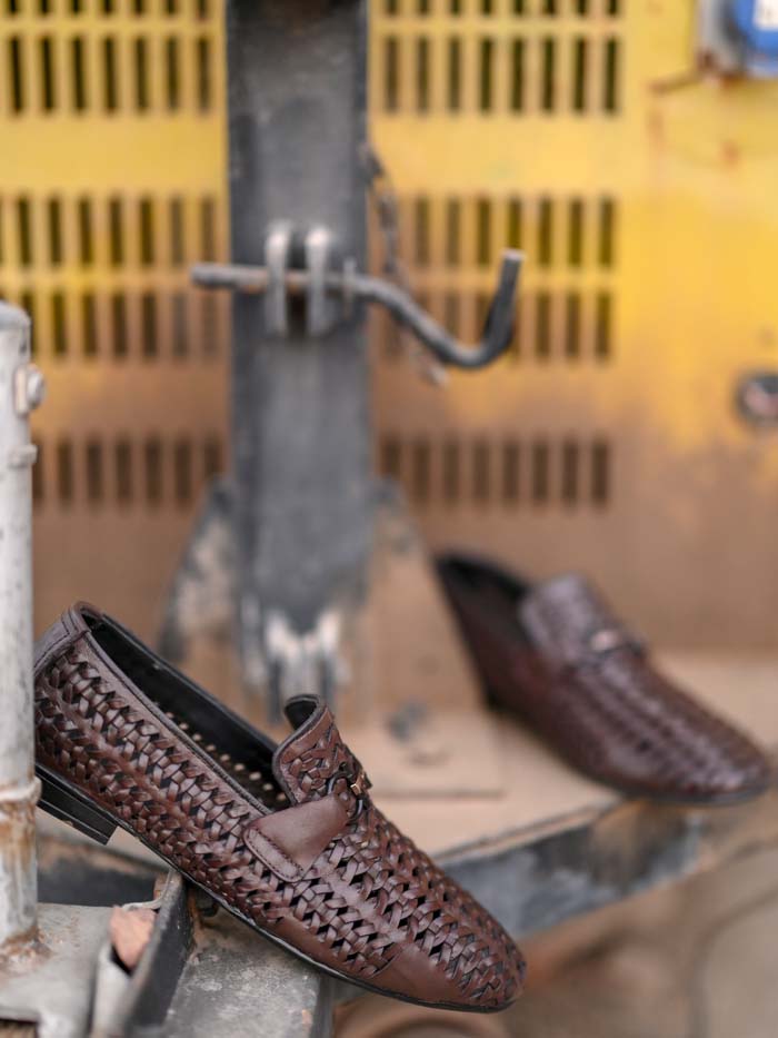 Brown Leather Shoes-Sku -676